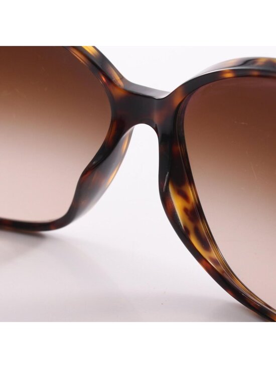 Chanel Sunglasses CC Logo Ribbon Gradient Lens Tortoiseshell Pattern Eyewear